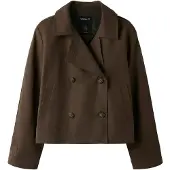 Name it Frakk - NkfMadelin - Kort - Chocolate Brown - - 8 år (128) - Overgangsjakke