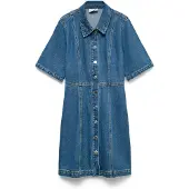 Vero Moda Daisy 2/4 Denim Kort Ermet Kort Kjole