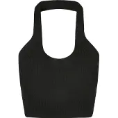 Urban Classics Rib Knit Crossed Neckholder Ermeløs Topp
