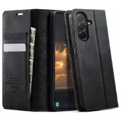 CASEME Samsung Galaxy A57 033 Lommebok-etui med kalvestruktur og RFID-blokkering - Svart