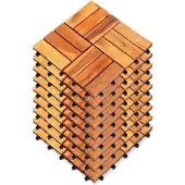 Progarden terrassefliser i tre akasie – vannavvisende 30x30 cm (9 stk.)