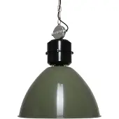 Steinhauer Pendellampe Frisk, olivengrønn, Ø 50 cm, metall, E27