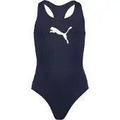 Puma Girls' Racerback Swimsuit, Clothing, Navy, 6 Y