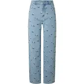 Pieces Flora Straight Emb Høytaljede Jeans