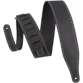 Levys Leathers Like Butter 2.5" Premium Leather Guitar Strap Black