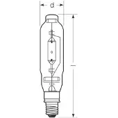 Radium Halogen-metall-damppære E40 1000W HRI-T D klar