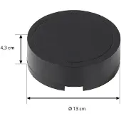 LINDBY LED-driver Lumaro, svart, Ø 13 cm, 100W