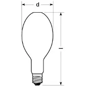 Radium Halogen-metall-damppære E40 444 W HRI-E NSC/S/F opal
