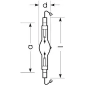 Radium Halogen-metall-damppære K12s 2080W HRI-TS D/S/ECG