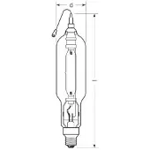 Radium Halogen-metall-damppære E40 2000W HRI-TS D klar