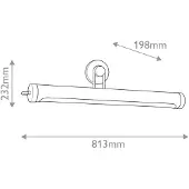 Quintiesse Vegglampe WYNWOOD, bronse, bredde 81 cm, metall, 2 x E27