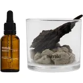 Meraki Lavastone & Wood Diffuser Set - Amber Dust/Black