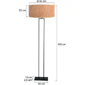 Steinhauer Uplight Stang, svart/brun, høyde 160 cm, kork
