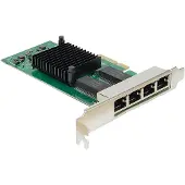 Inter-Tech Argus ST-7238 - Nettverksadapter - PCIe 2.0 x4 lav profil - 1000Base-T x 4
