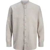 Jack & Jones Esummer Linen Blend Band Skjorte Med Lange Ermer