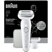 Braun Silk-épil 9 Silk·épil 9 9-030, Hvit, 40 pinsetter, MicroGrip, 100 - 240 V, 50/60 Hz, Innebygd batteri