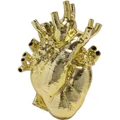 Seletti -vase «Love in Bloom», gullfarget, hjerteformet, porselen