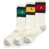 Ralph Lauren for man. 449858062001 Pack 3 Pairs of White Fist Socks (OSFA), Homewear, Cotton