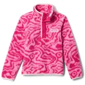 Columbia Sportswear Helvetia II Printed Snap Kids Half-Zip Fleecegenser rosa
