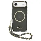 GUESS iPhone Air IML Glitter Script Rem-deksel - MagSafe-kompatibel - Svart