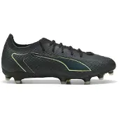 Puma ULTRA 6 PRO FG/AG Football Boots Unisex, Shoes, Black/Fizzy Light/Green Terrain, 40