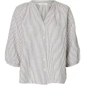 Selected Cleo-alberta Linen Blend 3/4-ermet Skjorte