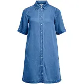 Object Frame Regular Denim Kort Ermet Kort Kjole