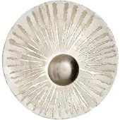 Holländer LED-vegglampe Pietro, rund form, sølv
