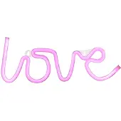 JUST LIGHT LED-vegglampe Neon Love, USB