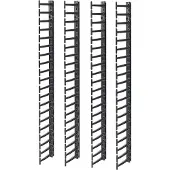 APC - Rack-kabelføringssett - svart - 20U - TAA-samsvar (en pakke 4) - for P/N: NBPD0160A, NBWL0355A, SMX2KR2UX145, SMX3KR2UNCX145, SRT1000RMXLI, SRT1000RMXLI-NC