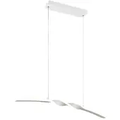 Reality LED-pendellampe Ginko, hvit matt, metall, lengde 79 cm