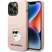 Karl Lagerfeld Choupette-etui i silikon til iPhone 14 Pro Max - rosa
