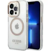 GUESS GUHMP14LHTRMD iPhone 14 Pro 6,1" gull/gull hardcase Metal Outline Magsafe