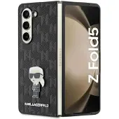 Karl Lagerfeld Saffiano Monogram Ikonik Pin-etui for Samsung Galaxy Z Fold 5 - svart