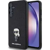 Karl Lagerfeld Fast glitter Ikonik Logo metallpinneveske for Samsung Galaxy A55 - svart