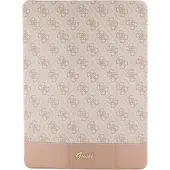 GUESS 4G Stripe Allover-etui for iPad Pro 12,9" - rosa