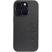 Audi syntetisk lær iPhone 14 Pro 6,1" svart/svart hardcase AU-TPUPPCIP14P-TT/D1-BK