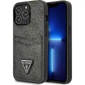 GUESS GUHCP13LP4TPK iPhone 13 Pro / 13 6,1" svart/svart hardcase 4G Triangle Logo Cardslot