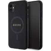 GUESS GUHMN61PSAHMCK-etui for iPhone 11 / Xr - svart Saffiano MagSafe