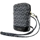 GUESS Zip GCube Bottom Stripe telefonveske - svart