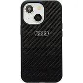 Audi karbonfiber iPhone 14 6,1" svart/svart hardcase AU-TPUPPCIP14-R8/D2-BK