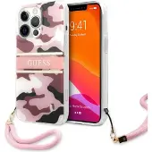 GUESS GUHCP13LKCABPI iPhone 13 Pro / 13 6,1" rosa/rosa hardcase Camo Strap Collection