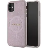 GUESS GUHMN61PSAHMCP-etui for iPhone 11 / Xr - rosa Saffiano MagSafe