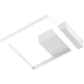 FABAS LUCE LED-vegglampe Bard, hvit, 17 x 17 cm, metall, dimbar