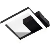 FABAS LUCE LED-vegglampe Bard, svart, 17 x 17 cm, metall, dimbar