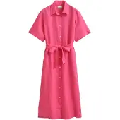 Gant 4503495 Linen Kortermet Lang Kjole