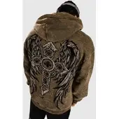 Affliction Crossed Hettegenser med glidelås brun