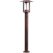 LINDBY LED-gatelampe Pavlos, 76 cm, rustfarget, stål