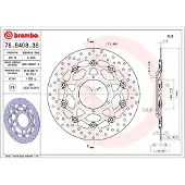 Brembo 78b40838 Flytende Bremseskive