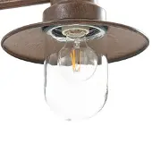 LINDBY veilampe Eloretta, rust, 110 cm, stål, IP44, E27
